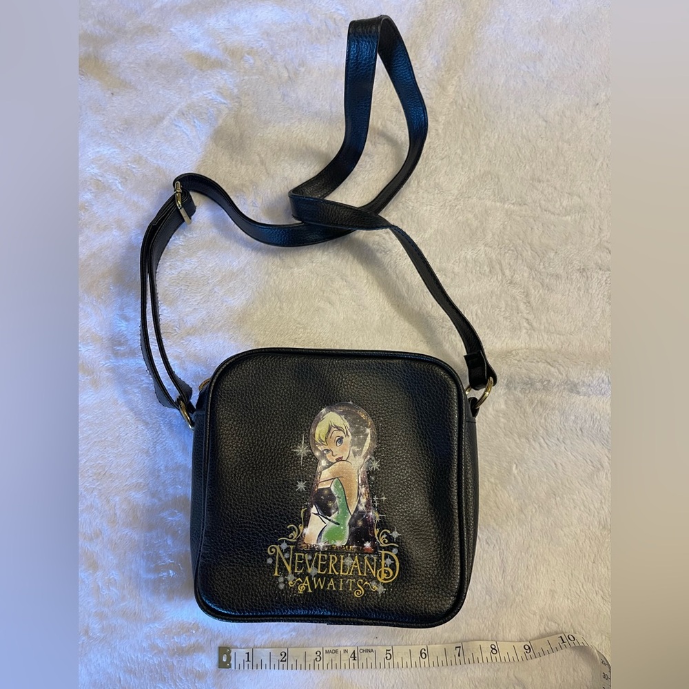 Disney Neverland Black Crossbody Bag with Tinkerbell Design